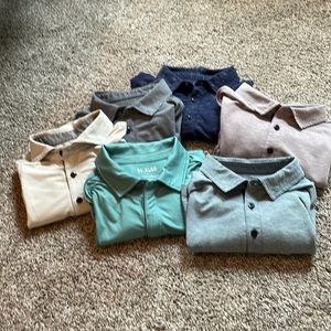 6 mens polos.  4 are lululemon.  EUC